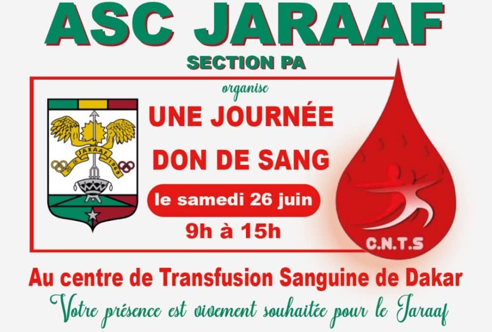 [Supporter] Journée don de sang le 26 JUIN AU CNTS